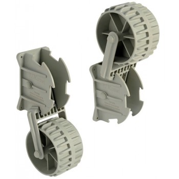 Integral launching wheels for tenders  